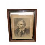 1875 Armstrong Lithograph Henry W. Longfellow