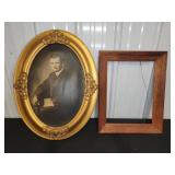 Ornate Oval Gold Picture Frame With Portrait
