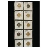 10 Proof-Like Canada Nickels, 1964 - 1967