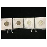 1938-D, 1938-S, 1939-D, 1939-S Jefferson Nickels