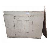 Painted Wood Primitive Storage Box with Shelf