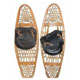 Great Canadian Wooden Snowshoes With Leather Bind