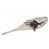 Vintage Metal Snowshoe With Cable Straps
