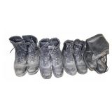 4 Pairs of Black Tactical Boots