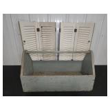Wood Tool Tote With Two Folding Shutter Panels