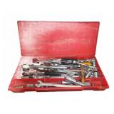Hand Tools and Sockets Set in Red Fleet Case