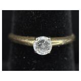 Ladies 14 KT Diamond Engagement Ring, sz 6 1/2