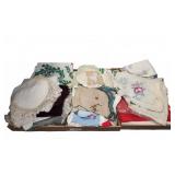 Embroidered and Crocheted Linens Lot