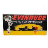 Evinrude First in Outboards Metal Sign