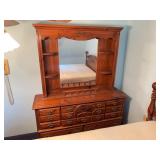 Wooden Dresser With Mirror Hutch 62ï¿½x17ï¿½x76ï¿½