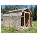 Unfinished Wood Storage Shed, 9.5ï¿½x12ï¿½x9ï¿½