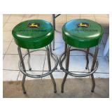 (2) John Deere Metal Bar Stools 29"T