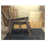 Scrap Lumber, Plywood, and Sawhorses