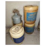 Plastic Fuel Storage Containers and Metal Funnel