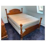 Wood Bed Frame With Headboard and Footboard
