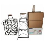Wine Racks With Two Glass Sets