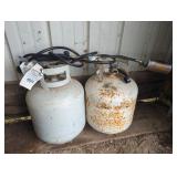 Two Propane Cylinders With Torch Attachment