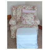 Beacon Hill Floral Armchair With Ottoman