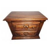 Two-Drawer Wooden Nightstand