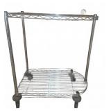 Metal Wire Rolling Utility Cart Shelf