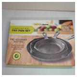 DiamondHome 2-Piece Cast Iron Fry Pan Set