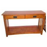 Wood Console Table With One Drawer And Shelf