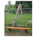 Werner 6 Ft Wood Step Ladder & Saw Horse Stand