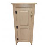 Painted Wood Storage Cabinet With Shelves