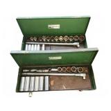 S-K Tools Socket Wrench Sets in Metal Cases