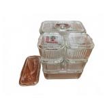 Glass Refrigerator Dish Set, 7 Pieces
