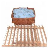 Basket W/ Peter Rabbit Fabric & Thread Racks