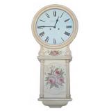 Smith & Ivy LTD Floral Wall Clock With Key Hooks