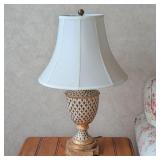 (2) Table Lamps With Patterned Base And Shade