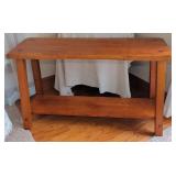 Mission Style Solid Wood Sofa Table with Shelf