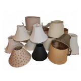 15 Assorted Fabric and Metal Lamp Shades