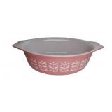Pyrex Pink Stems Casserole Dish 1.5 Qt