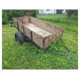 Single-Axle Wood Utility Trailer with Steel Frame