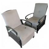 Pair Outdoor Patio Chairs With Cushions