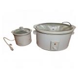 Slow Cookers Set of 2 White