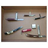 6 Pocket Knives and Zippo Lighter