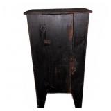 Black Painted Wood Storage Cabinet with Shelves
