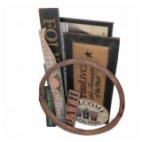 Primitive Folk Art Decorative Signs Group