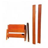 Wooden Twin Bed Frame With Headboard and Rails