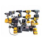 DeWalt & Ryobi Cordless Drills and Chargers Lot