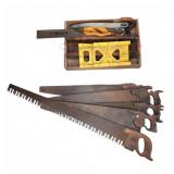 Vintage Hand Saws and Miter Box Tools