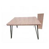 Wood Table With Metal Hairpin Legs
