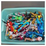 1990s Action Figures Lot in Bin
