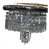 Modern Flush Mount Crystal Chandelier Fixture