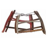 4 Wooden Framed Bow Saws with Metal Blades