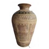 Large Handcrafted Decorative Clay Pottery Vase